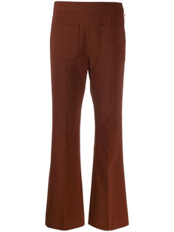 Sandro Paris Flared Trousers - Brown