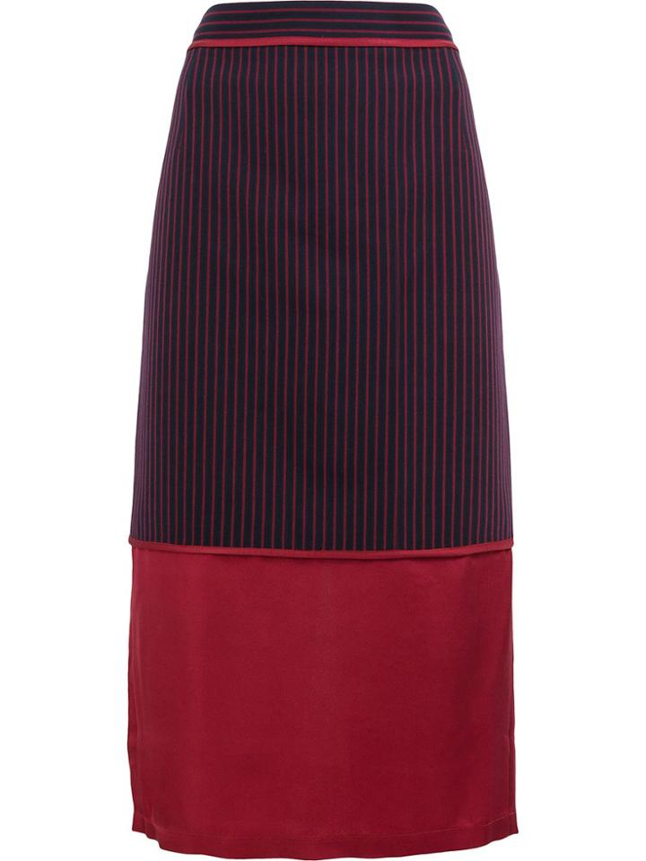 Sies Marjan Striped Panel Midi Skirt - Blue