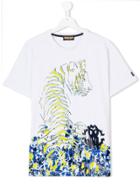 Roberto Cavalli Kids Teen Tiger Print T-shirt - White
