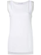 Fabiana Filippi Classic Tank Top, Women's, Size: 42, White, Cotton/spandex/elastane