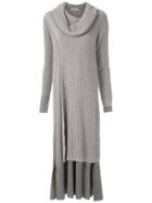 Mara Mac Long Knitted Dress - Grey