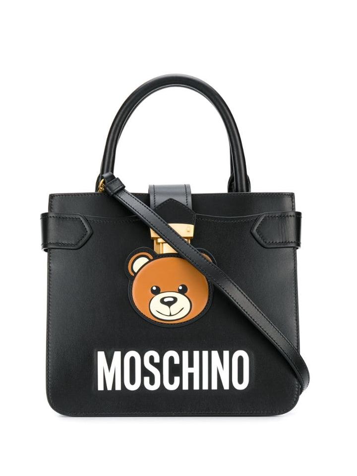 Moschino Teddy Bear Logo Tote - Black