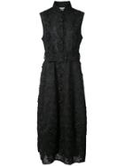 Co Floral Embroidery Dress - Black