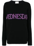 Alberta Ferretti - Embroidered Sweater - Women - Cashmere/virgin Wool - 42, Black, Cashmere/virgin Wool