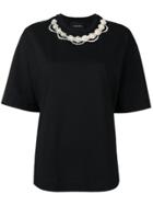 Simone Rocha Faux-pearl Embellished T-shirt - Black