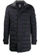 Save The Duck Button-up Padded Coat - Blue