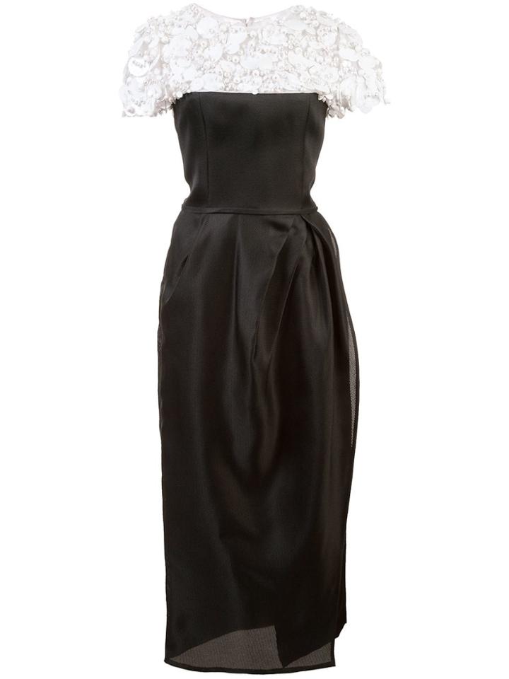 Carolina Herrera Sequin Embroidered Dress - Black