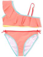 Chloé Kids - One Shoulder Bikini Set - Kids - Polyamide/spandex/elastane - 14 Yrs, Yellow/orange