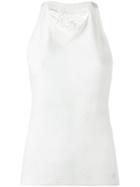 Blumarine - Leaf Back Halterneck Top - Women - Polyamide/spandex/elastane - 44, White, Polyamide/spandex/elastane