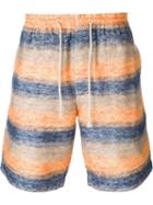 Junya Watanabe Comme Des Garçons Man Stripe Textured Bermuda Shorts