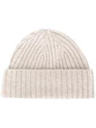 N.peal Chunky Ribbed Hat - Nude & Neutrals