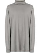 Rick Owens Drkshdw Oversized High Neck Top - Grey