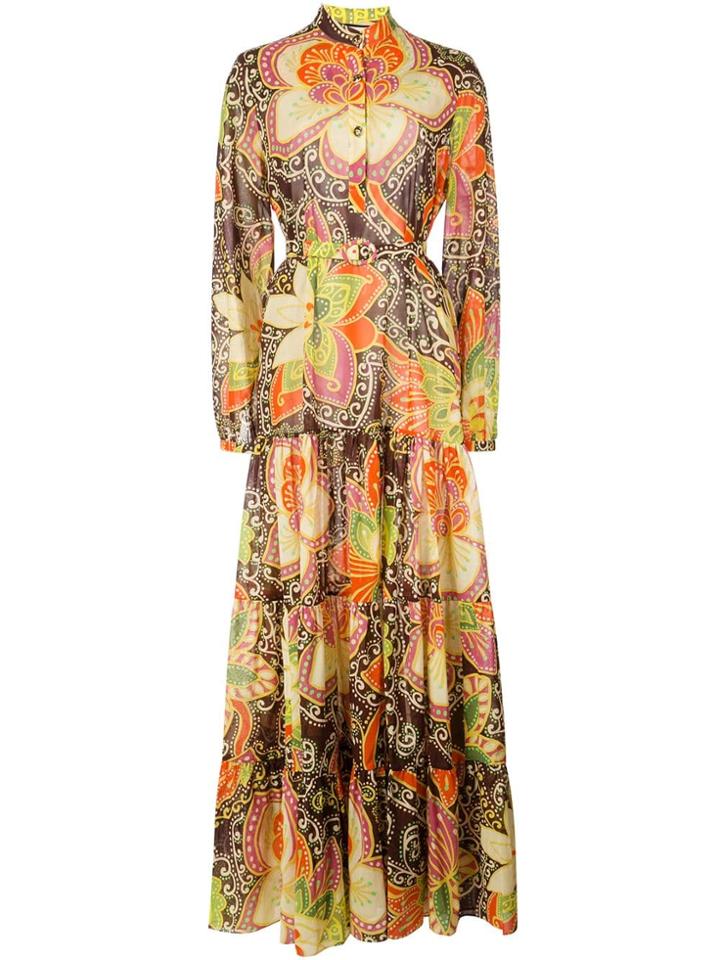 Gucci Floral Print Maxi Dress - Multicolour