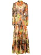 Gucci Floral Print Maxi Dress - Multicolour