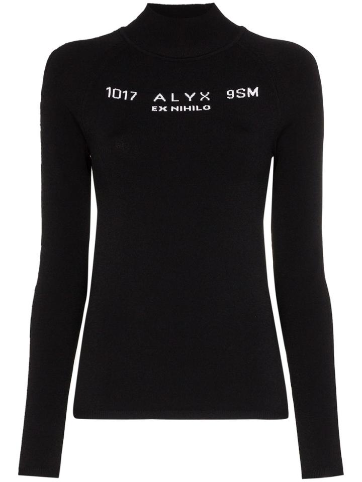 1017 Alyx 9sm Intarsia Logo Jumper - Black