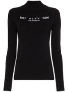 1017 Alyx 9sm Intarsia Logo Jumper - Black