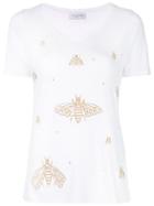 Valentina Shah Bee Embroidered T-shirt - White
