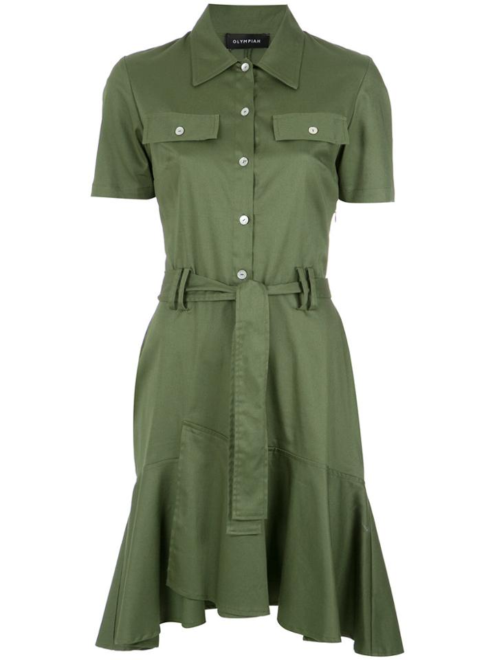 Olympiah Shirt Dress - Green