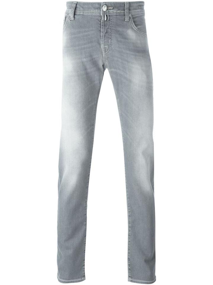 Jacob Cohen Stonewashed Jeans, Men's, Size: 35, Grey, Cotton/spandex/elastane