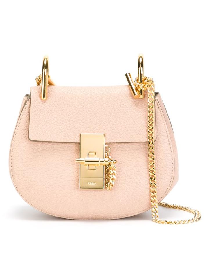 Chloé 'drew' Shoulder Bag, Women's, Pink/purple, Lamb Skin
