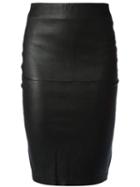By Malene Birger Pencil Skirt, Women's, Size: 34, Black, Leather