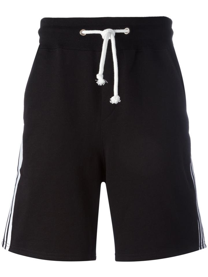 Gcds - Side Stripes Shorts - Men - Cotton - Xl, Black, Cotton