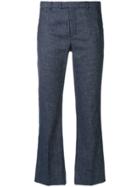 's Max Mara Chambray Cropped Trousers - Blue