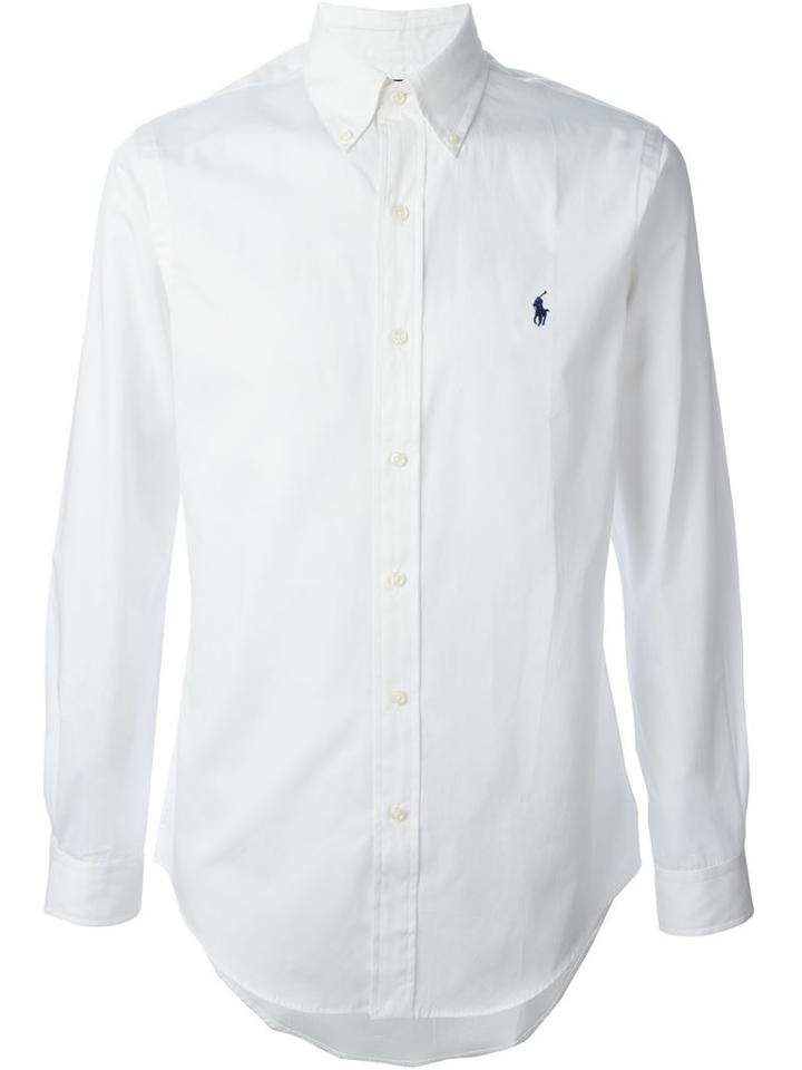 Polo Ralph Lauren Embroidered Logo Shirt, Men's, Size: Xl, White, Cotton