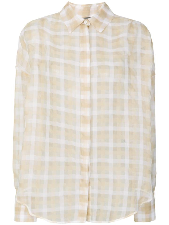 Lorena Antoniazzi Checked Shirt - Nude & Neutrals