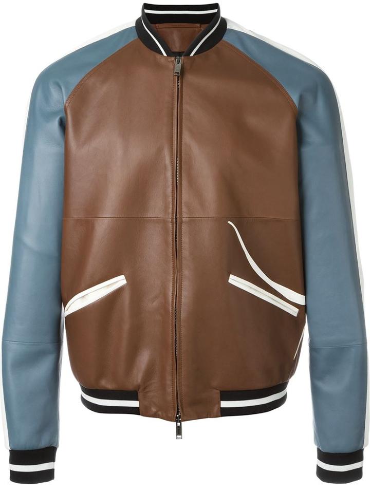 Valentino Flower Appliqué Bomber Jacket