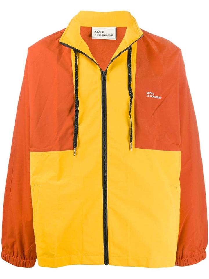 Drôle De Monsieur Colour Block Lightweight Jacket - Yellow