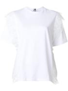 Msgm Lace Embellished T-shirt - White