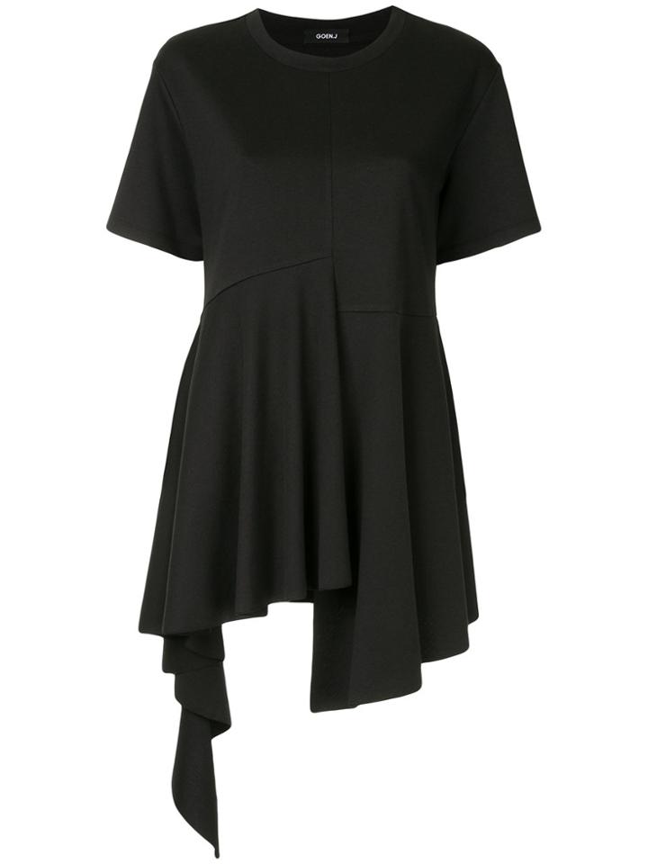 Goen.j Asymmetric Paneled T-shirt - Black
