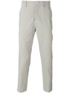 Dondup Woven Stripe Trousers, Men's, Size: 32, Nude/neutrals, Cotton/silk