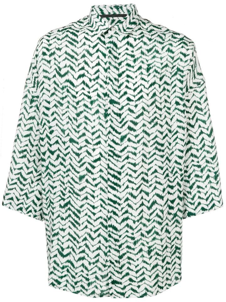 Haider Ackermann Zigzag Print Shirt - White