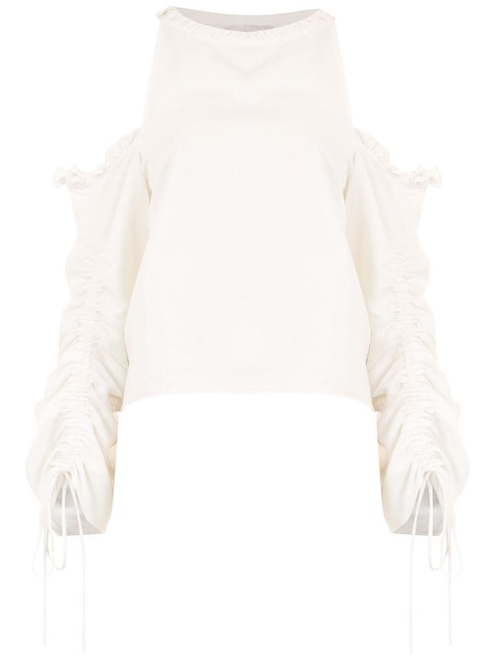 Framed Athena Long Sleeved Top - White