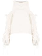 Framed Athena Long Sleeved Top - White