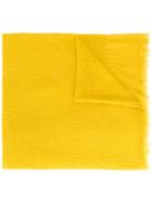 Faliero Sarti Raw Edge Scarf, Women's, Yellow/orange, Viscose/modal/silk