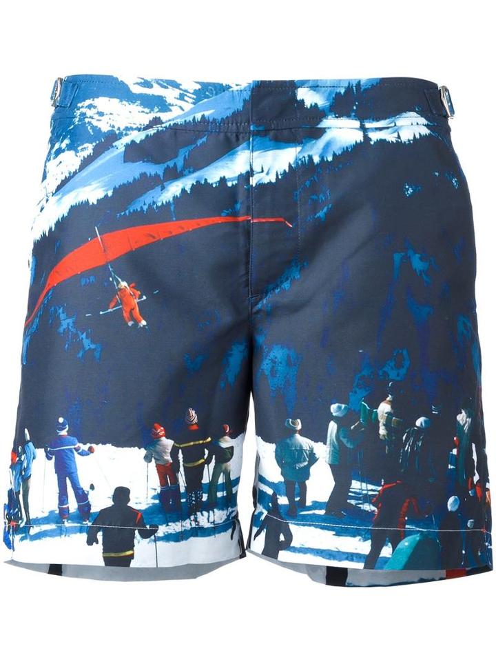 Orlebar Brown Mid Length Swim Shorts, Men's, Size: 31, Blue, Polyester