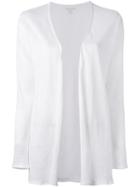 Majestic Filatures - Open-front Cardigan - Women - Linen/flax - I, White, Linen/flax