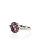 Luis Miguel Howard Reverso Mini Rounded Sapphire 18kt White Gold Ring