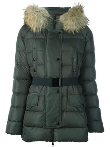 Moncler 'clio' Jacket, Women's, Size: 3, Green, Polyamide/goose Down/raccoon Dog