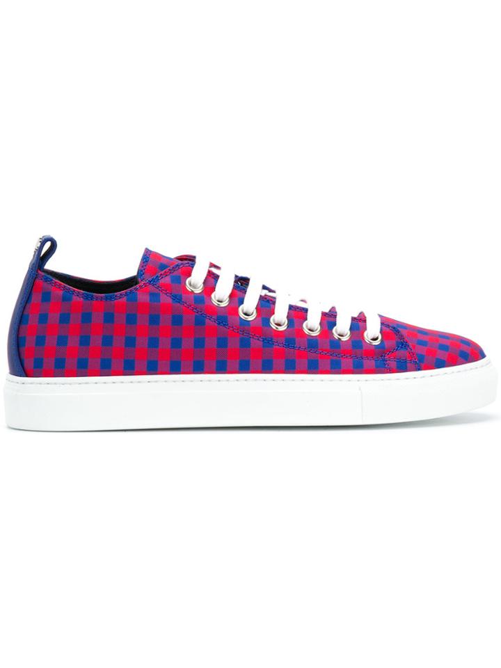 Dsquared2 Gingham Low Top Sneakers - Blue