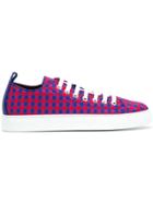 Dsquared2 Gingham Low Top Sneakers - Blue