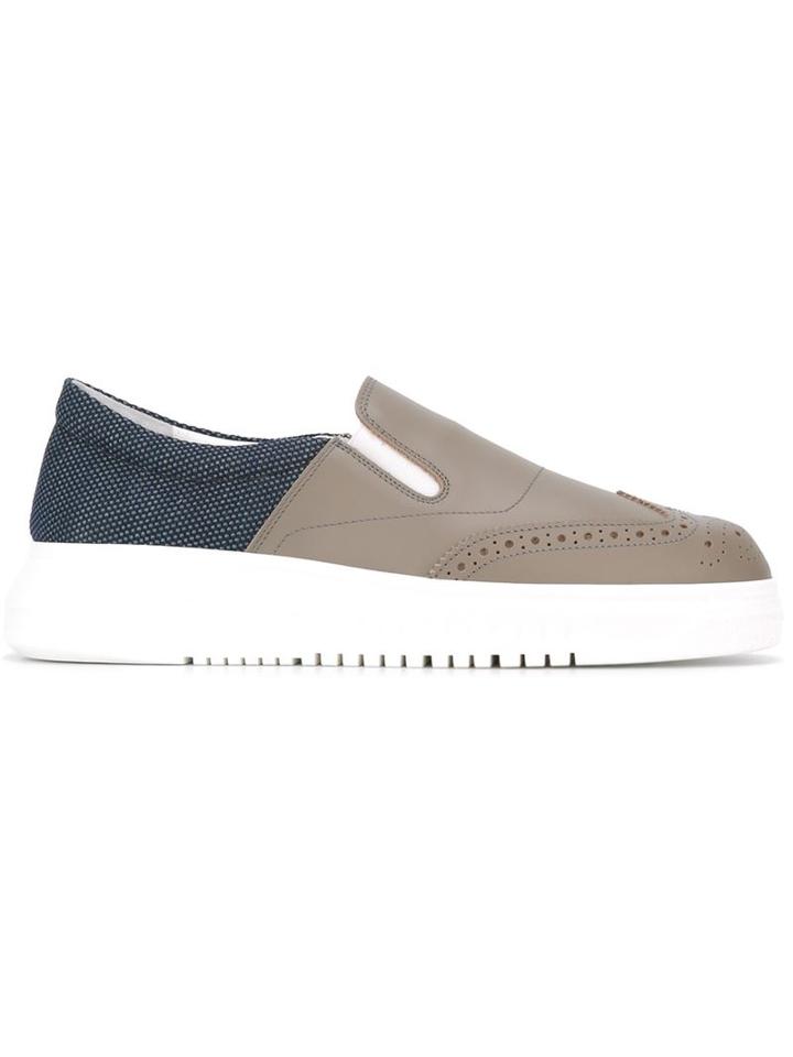 Emporio Armani Panelled Slip-on Sneakers