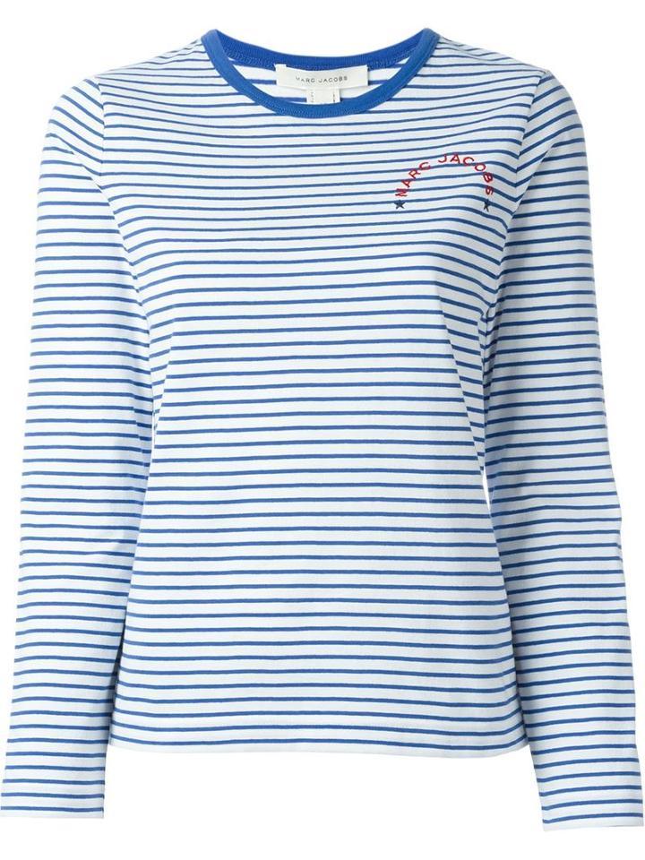 Marc Jacobs Skinny Stripe T-shirt, Women's, Size: Xs, Blue, Cotton