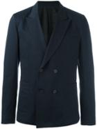 Ami Alexandre Mattiussi Double Breasted Jacket, Men's, Size: 50, Blue, Cotton/linen/flax