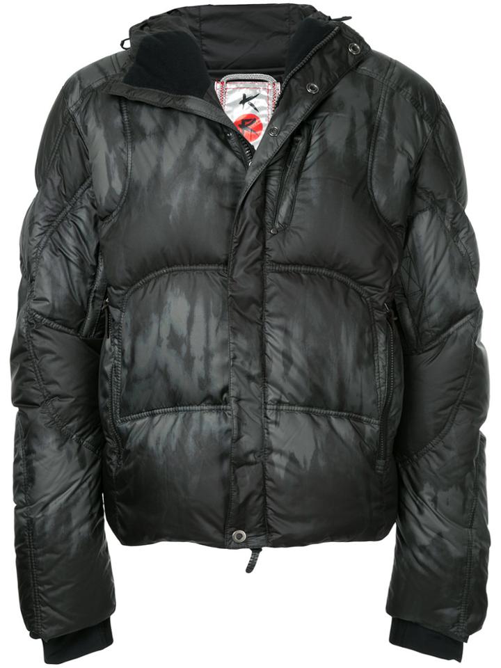 Kru Hooded Puffer Jacket - Green