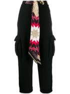 Alanui Belted High-waisted Trousers - Black