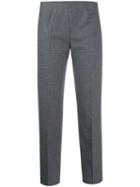 Piazza Sempione Cropped Checked Trousers - Grey